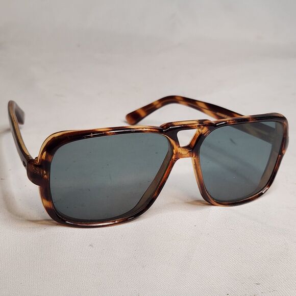 Vintage Style Eyes Gray Glass Lens Brown Tortoise Sunglasses Frames Japan Square - Picture 2 of 16